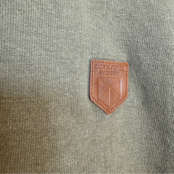 Jack & Jones Men's Olive Green Crew Neck Sweatshirt Size M Pullover Modern - Picture 8 of 15